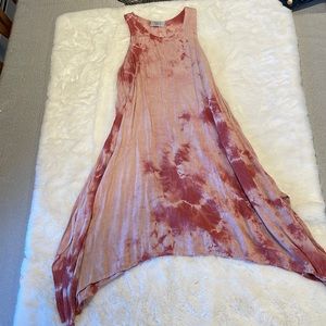 Pink tie die dress